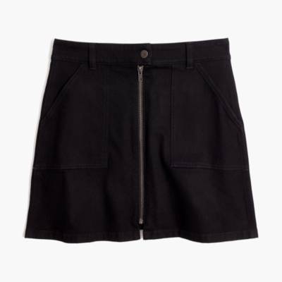 madewell black denim skirt