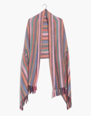 Rainbow Stripe Cape Scarf