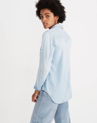 madewell denim western shirt