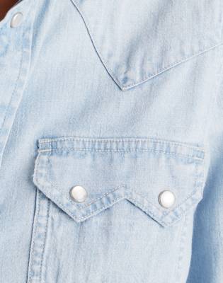 white denim western shirt