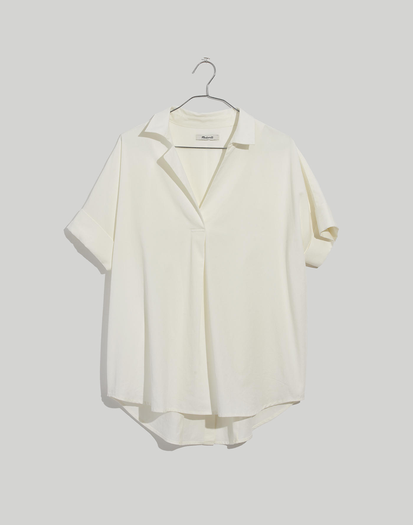 Madewell Courier Button-Back Shirt in Pure White