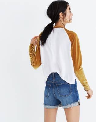 velvet baseball tee