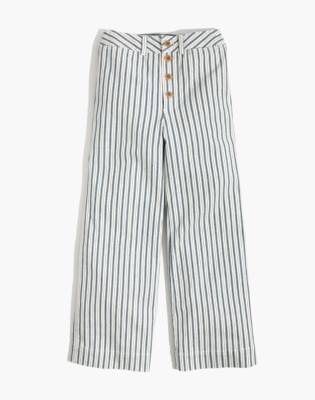 madewell striped wide leg pants