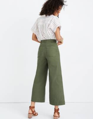 olive green loose pants