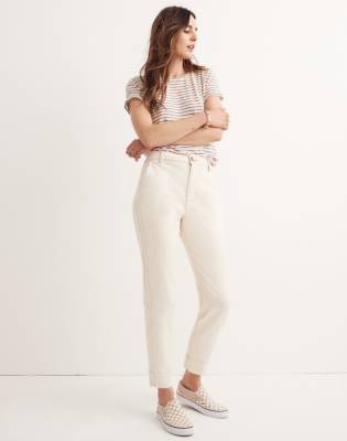 madewell tie waist tapered pants