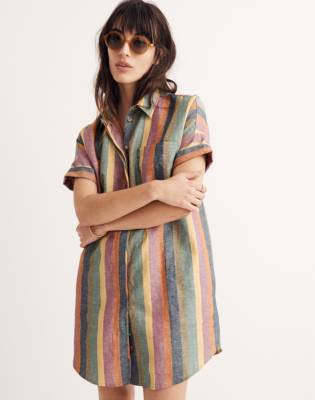 madewell courier shirt dress