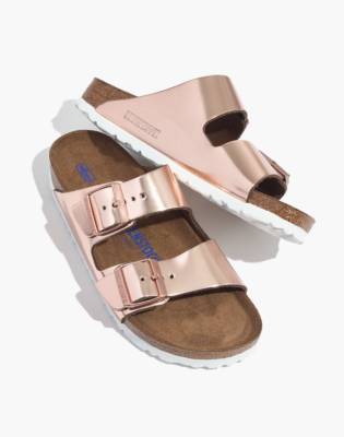 birkenstock women's metallic copper arizona sandals