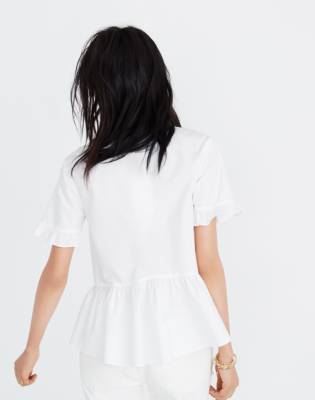 madewell ruffle hem top