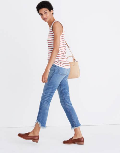 madewell whisper cotton v neck pocket tank