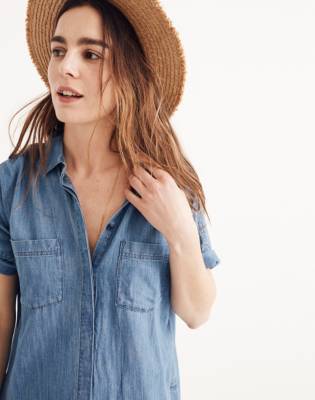 madewell courier shirt dress