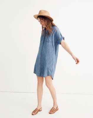 madewell denim shirtdress