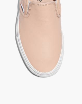 vans slip on leather frappe