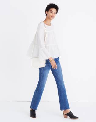 madewell tiered denim top