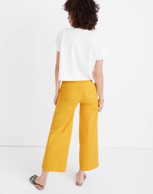 yellow crop pants