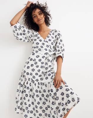 daisy wrap dress