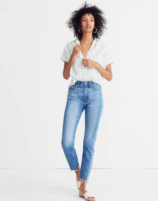 madewell perfect summer jean white