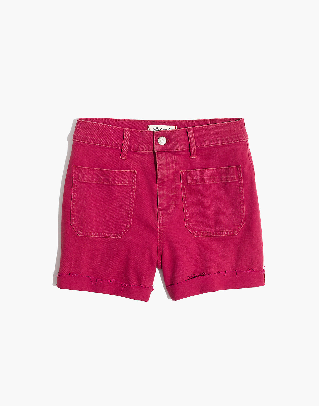 High-Rise Denim Shorts: Garment-Dyed Edition