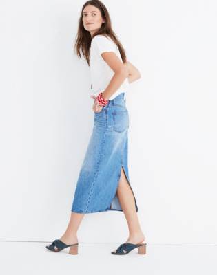 madewell jean skirt