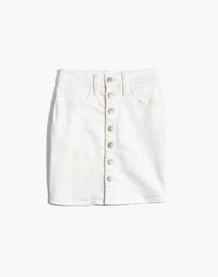 white denim skirt stretch