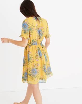 by johnny painted petal ruffle tee dress