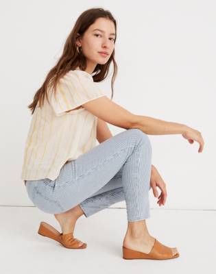 madewell striped jeans