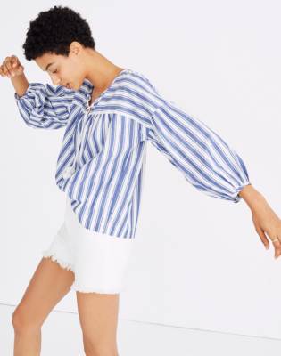 striped peasant top