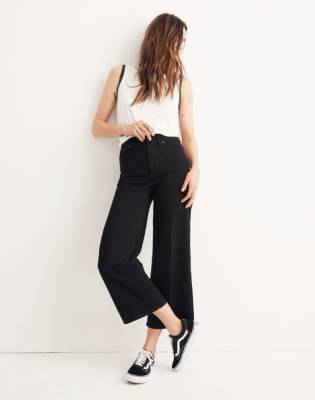 madewell black wide leg pants