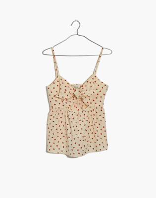 Tie-Front Keyhole Cami Top in Fresh Strawberries : tops & blouses ...
