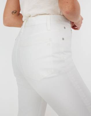 white straight fit jeans