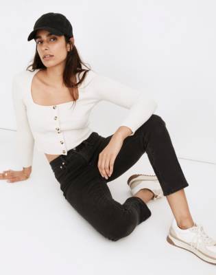 madewell classic straight jeans in fawn wash