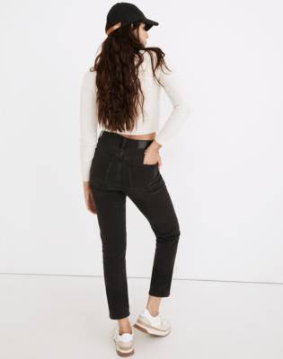 madewell classic straight jeans in fawn wash