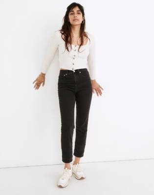 madewell classic straight jeans in fawn wash