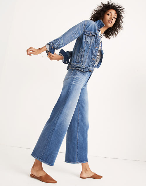 As far as people are concerned Inn Dust Petite Wide-Leg Crop Jeans in Finney Wash