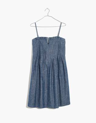 madewell denim pintuck cami dress