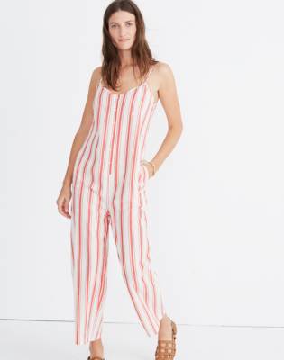 madewell striped jumpsuit