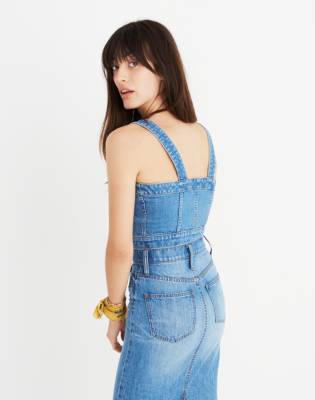 madewell denim crop top