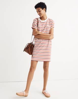 madewell striped t shirt dress