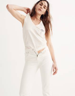 madewell perfect summer jean white