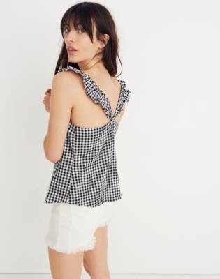 madewell ruffle strap cami top