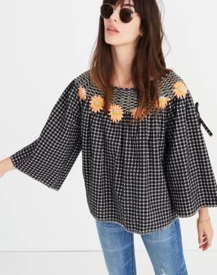 madewell smocked top