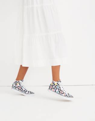 high top vans checkerboard