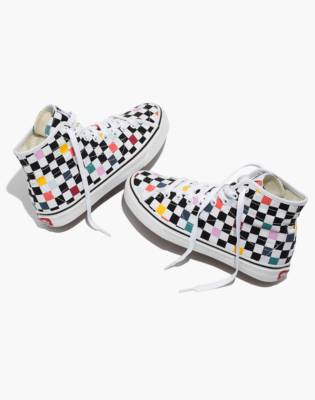 checkered high vans