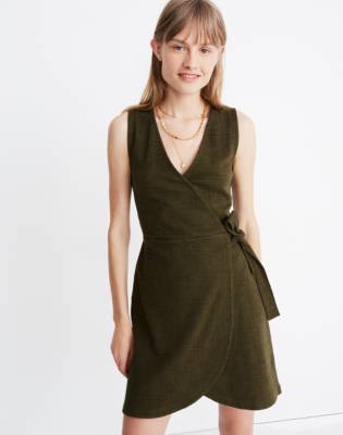 madewell texture and thread wrap dress