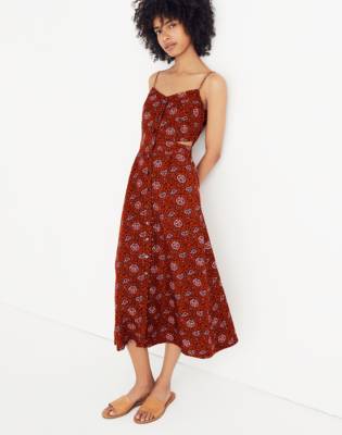 madewell cami midi dress