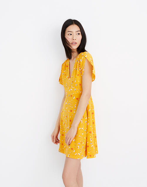 Women S Silk Belladonna Dress In Painted Carnations Madewell
