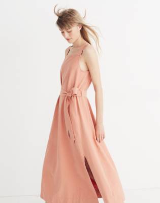 madewell apron slip dress