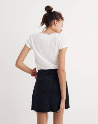 madewell black jean skirt