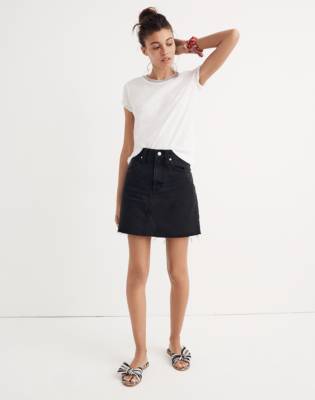 madewell denim skirt