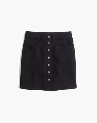 madewell black jean skirt