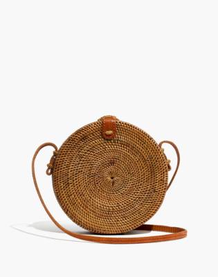 circle rattan purse